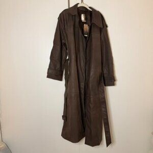 Abercrombie & Fitch Vegan Leather Trench Coat